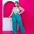 Conjunto Feminino Plus Size Calça Pantalona e Cropped 0254