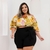 Imagem do Conjunto Plus Size Cropped Ciganinha Short Laço 48 ao 52