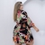 Vestido Feminino Plus Size Estampado Manga Longa Rodado - comprar online