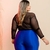 Conjunto Plus Size Blusa Tule Calça Roupas Femininas na internet