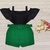 Kit 3 Conjuntos Plus Size Feminino Shorts Cinto Cintura Alta - loja online