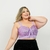 Cropped Feminino Paetê Moda Roupa Feminina Plus Size 48 a 52 0079