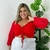 Cropped Plus Size Feminino Manga Longa Tule c Crodão Busto na internet