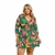 Imagem do Vestido Plus Size Feminino Estampado Rodado Manga Decote V