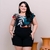 Conjunto Feminino Plus Size Blusa Estampada e Short 0233 - comprar online
