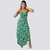 Vestido Feminino Estampado Longo Assimétrico Roupas Feminina - comprar online