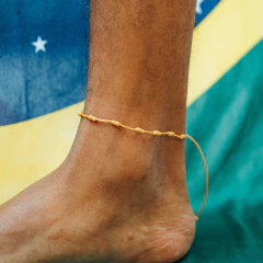 Tornozeleira Dots Amarela Brasil