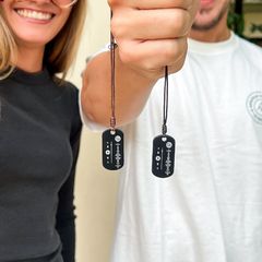 Colar Spotify Black com Gravação Personalizada - comprar online