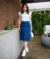 Saia Jeans Midi Evelyn - comprar online