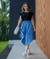 Saia Jeans Midi Karine - comprar online