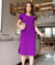 Vestido Brim Midi Amor Roxo na internet