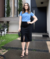 Saia Brim Midi Preta Mirian - loja online