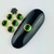 Pedraria de Unha, Olho de Gato, Verde Esmeralda 4mm - 20pcs