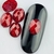 Pedraria de Unha, Oval Glitter Vermelho 6x8 - 10pcs