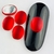 Pedraria de Unha, Oval Vermelho Fosco 6x8 - 10pcs - comprar online