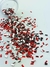 Pedraria de Unha, Micro Retângulo Vermelho - 100pcs - comprar online