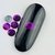 Pedraria de Unha, Strass Metal Sextavado Roxo 4mm - 50pcs