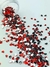 Pedraria de Unha, Coração Vermelho 3mm - 50pcs - comprar online