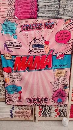 MANTAS SOFT "MAMÁ COMIC" -MEDIDA 1.20X1.50 MST - tienda online