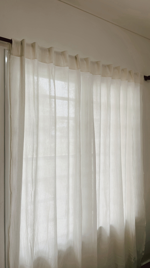 CORTINA DE GASA BARRAL OCULTO OFF WHITE - comprar online