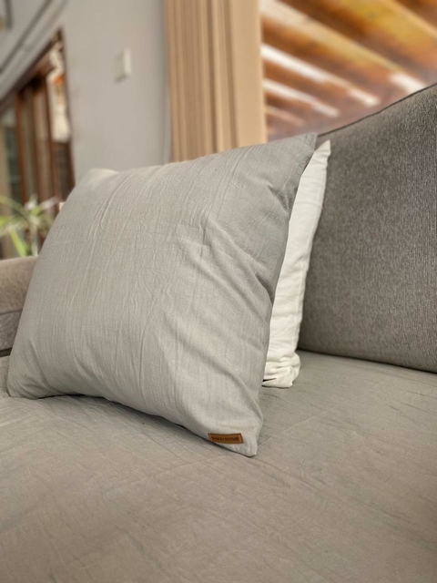 FUNDA DE ALMOHADÓN GRIS PERLA 60x40