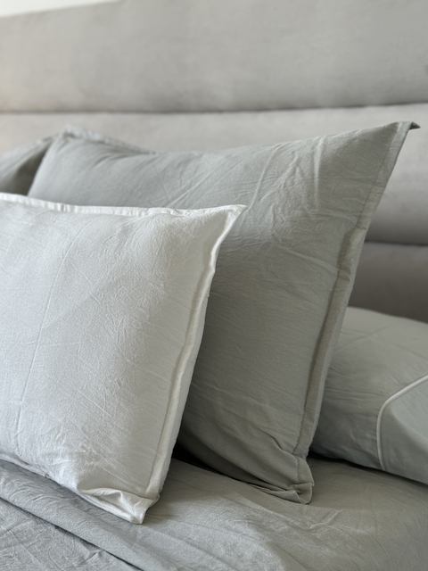 FUNDA DE ALMOHADÓN GRIS PERLA 50x50 - comprar online