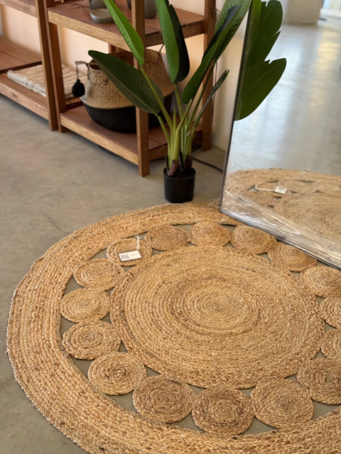 ALFOMBRA DE YUTE SIAM 120CM DIAMETRO - comprar online