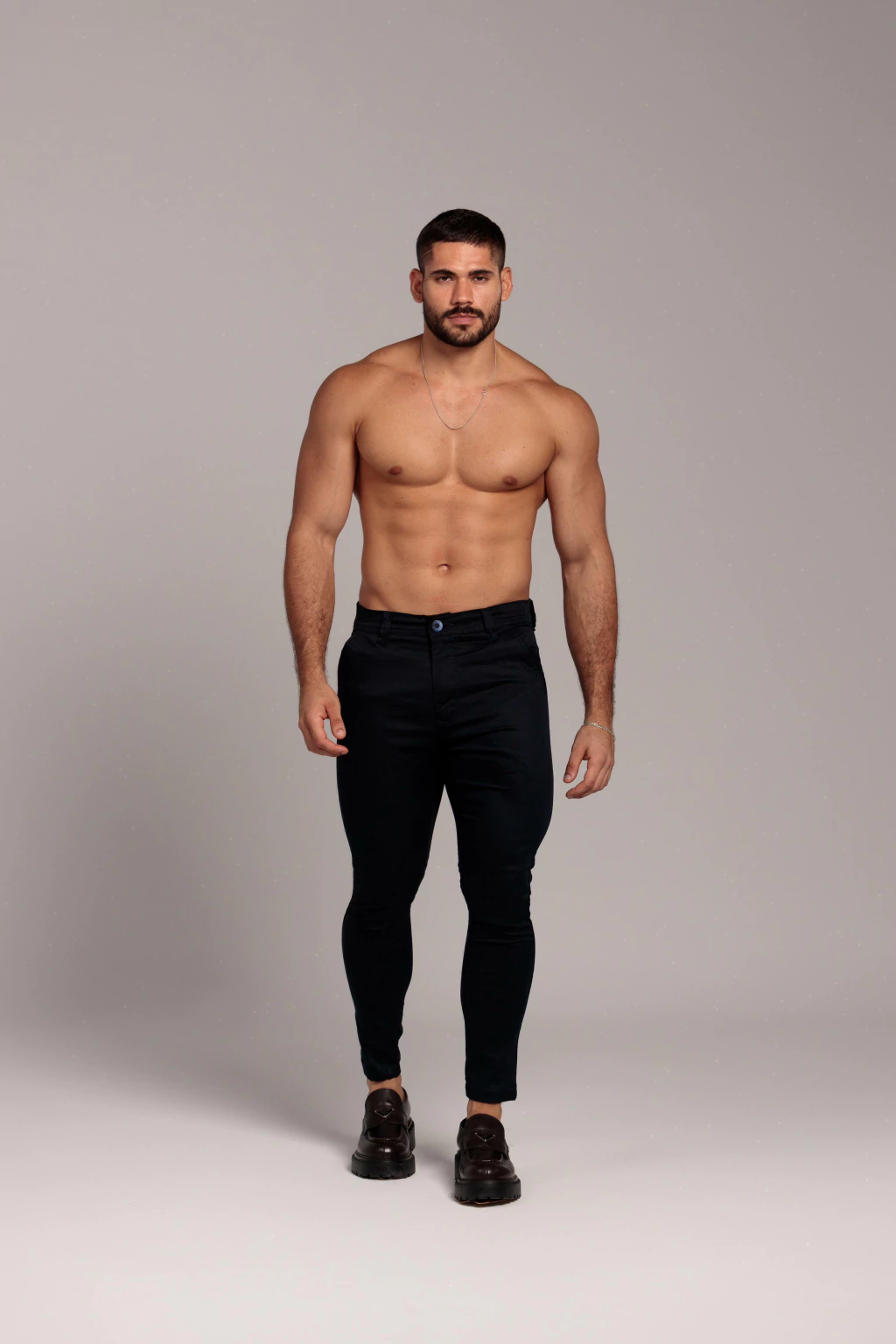 CALÇA ALFAIATARIA MODELAGEM CANO TEC. LITO AZUL MARINHO