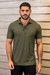 CAMISA GOLA POLO BÁSICA CANELADA - VERDE - Kyrefh Jeans