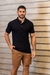 CAMISA GOLA POLO BÁSICA CANELADA - PRETA - Kyrefh Jeans