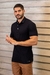 CAMISA GOLA POLO BÁSICA CANELADA - PRETA - loja online