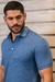 CAMISA GOLA POLO BÁSICA CANELADA - AZUL - comprar online