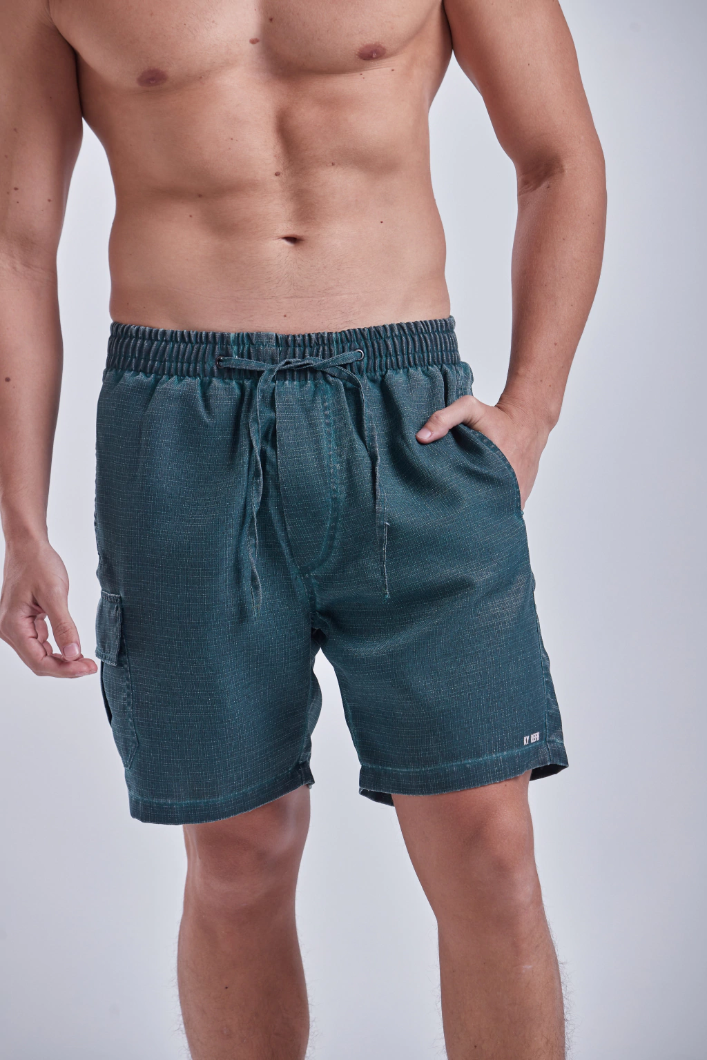 BERMUDA CARGO BRIM LINHO VERDE