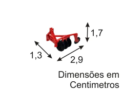 013V ARADO 3 DISCOS VERMELHO - ESCALA 1/87 (HO)