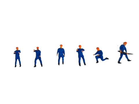 076 OPERARIOS SET 01 - ESCALA 1/87 (HO)