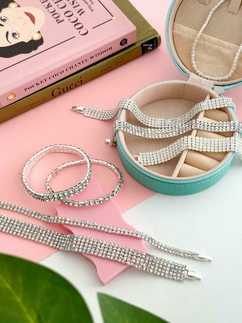 PACK X5 PULSERAS STRASS PA326