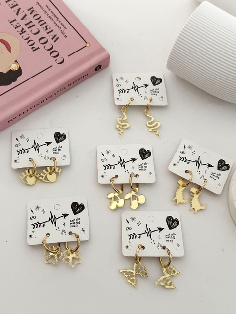 PACK X3 AROS ACRILICO DORADO PA74