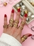 PACK X5 ANILLOS ACERO DORADO PA402