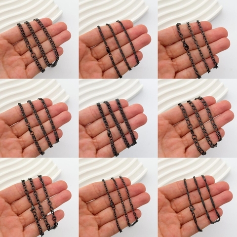 PACK X6 CADENAS ACERO NEGRO SURTIDAS PA510