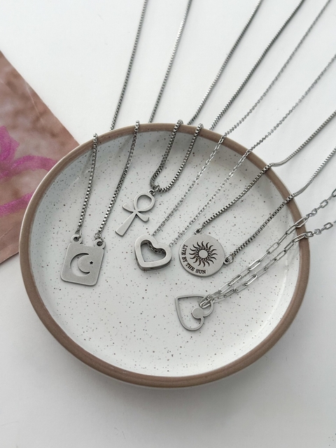 PACK x3 COLLARES ACERO PA389