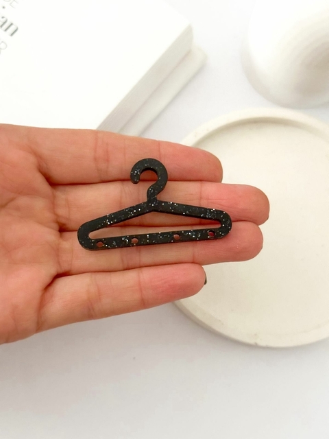 PERCHA PORTA AROS NEGRO IN01