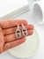 Pack Argollas Dijes Acrilico PLateados x5 PA25 - Acero Blanco