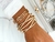 PACK X3 PULSERA/BRAZALETE DORADO PA409 - comprar online