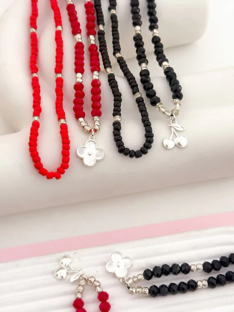 PACK X3 COLLARES CRISTAL Y PERLAS PA1188 - comprar online