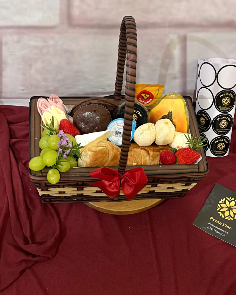 Cesta de café da manhã individual - café afetivo - comprar online