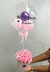 arranjo de flores com balão 