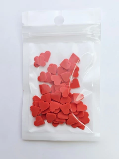 Fimo Mini Corazones Rojos x 5grs.