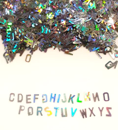 Letras Hológraficas Plateadas - comprar online