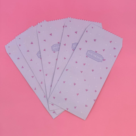 Set de Sobre de Papel Estampado Flores - 5 unidades - Stampit 