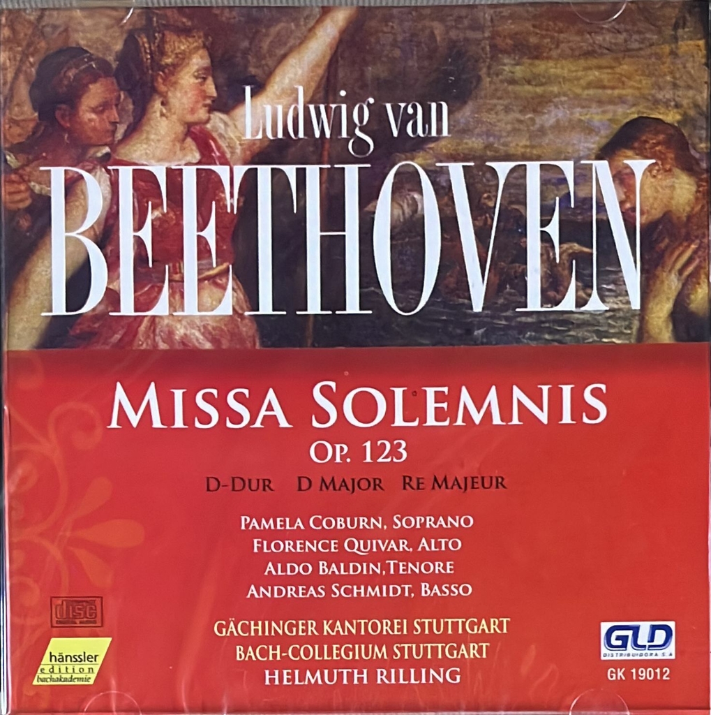 Beethoven misas solemne op 123 - coburn-quivar-baldin-a.schmidt-gachinger kantorei-bach coll/rilling (1 cd)